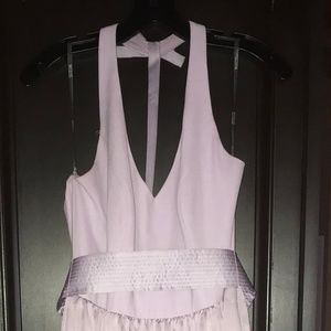 David's Bridal V Neck Halter Bridesmaid Iris 8